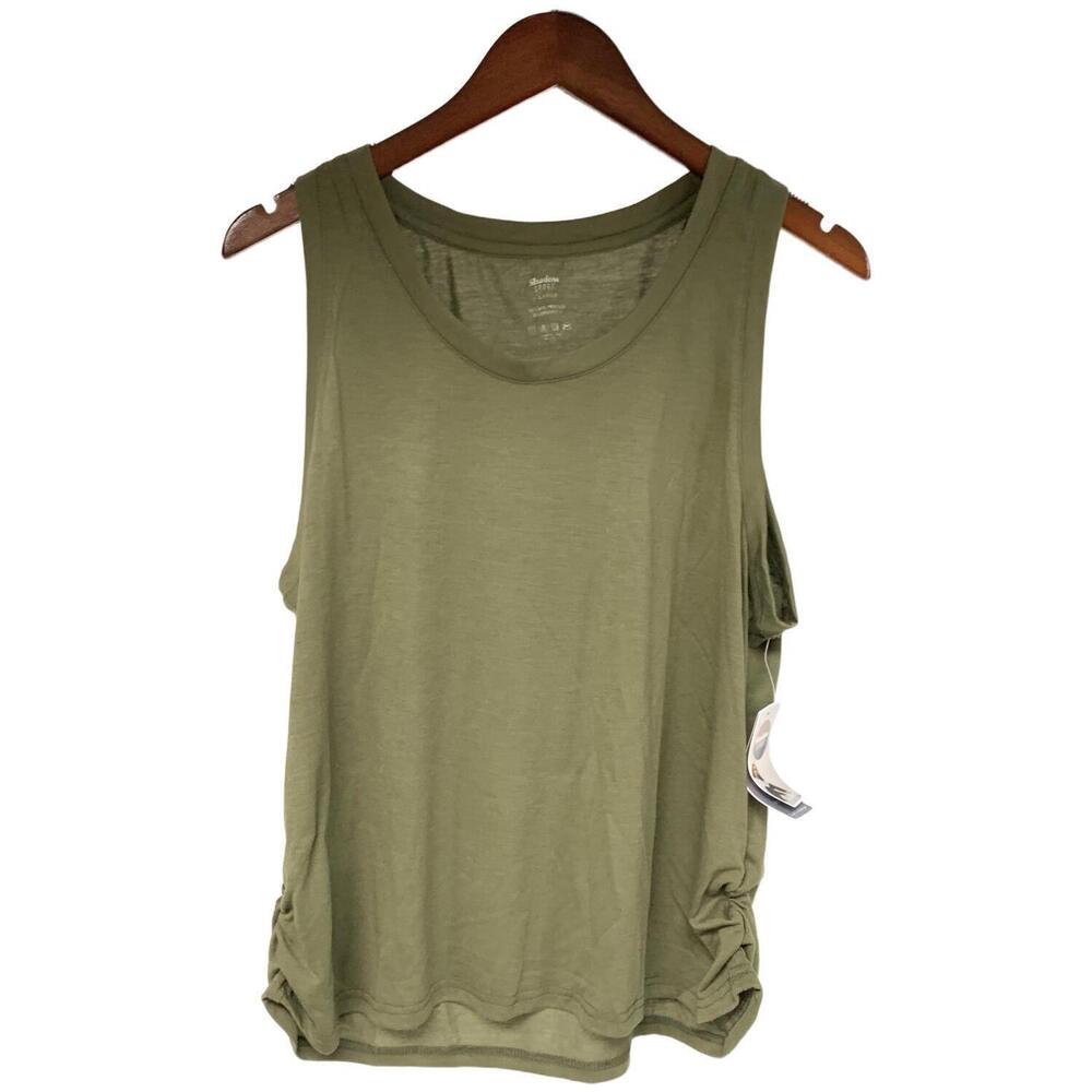 Shadow Sport Women's Ruched Tank Olive - Regular
